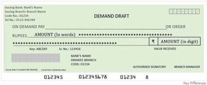 How do you cross a demand draft?