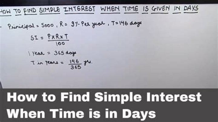 How to calculate simple interest rate over days?