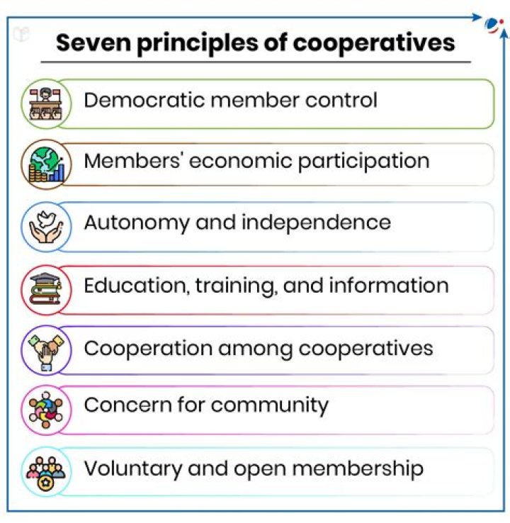 What are the principles of cooperatives?