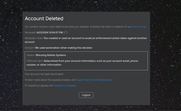 What causes an account to be frozen?
