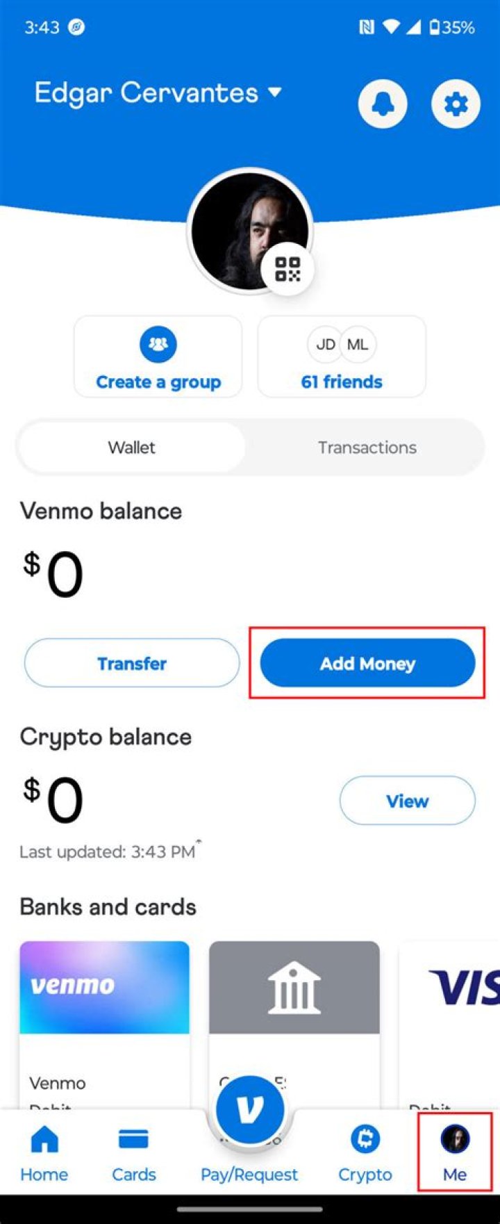 What if someone put money in your account?