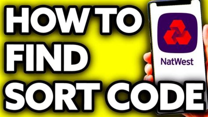 Where can I find the NatWest sort code?