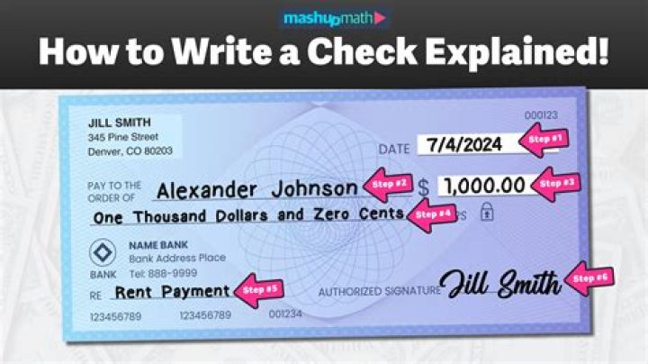 Where do you write the amount on a check?