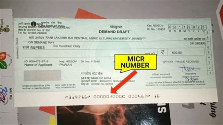 Where is demand draft number written?